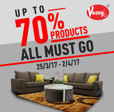 Promo Banner for Vseng Furnitures banner branding graphic design layout design