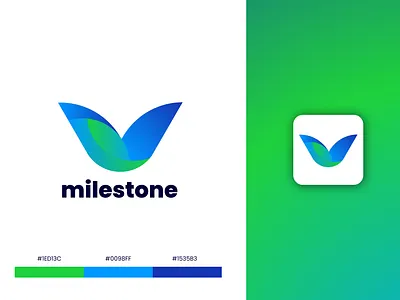 milestone logo design abstract app icon app logo branding business logo creative logo design gradient logo identity logo logo design logo designe logo icon logo mark milestone logo minimal logo modern logo symbol vector website logo