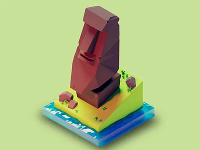 3D Moai Pixelated🗿 3d 3d design head 3d head 3d historical 3d icon statue 3d moai 3d moai statue 3d modeling 3d rendering 3d statue design digital art easter island futuristic design historical icon moai moai statue n icon design statue