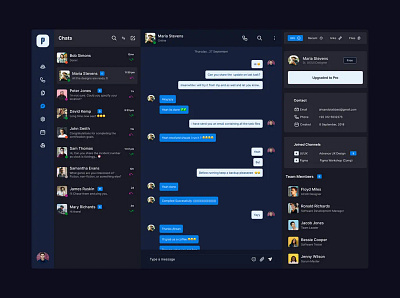 Ping - Desktop Chat Application UI/UX Design | Dark Mode chat application chatbot components conversation design system designer figma design responsive design ui design ui designer web app website design whatsapp