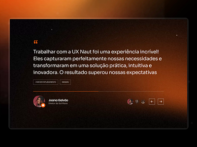 UX Naut | Portfólio agency agency portfolio design design portfolio feedback hero landingpage motion graphics portfolio testimonial ui uidesign