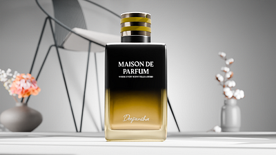 3D Model of a Perfume Bottle. 3d animation graphic design