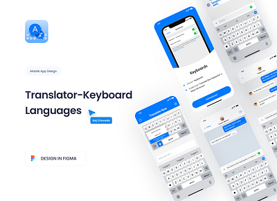 Translator - Keyboard Languages | Language App app design figma keyboard language mobile mobile app translate ui uidesign uiux