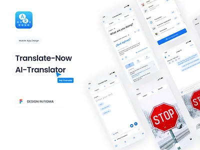 Translate Now - AI Translator | AI Language Translator App ai translator app design design figma language language translator app translator ui uidesign uiux