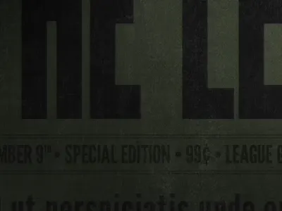 Special Edition antique font league newspaper old specimen typeface