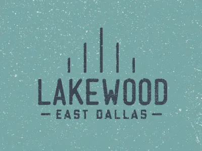 Lakewood dallas logo texture typography