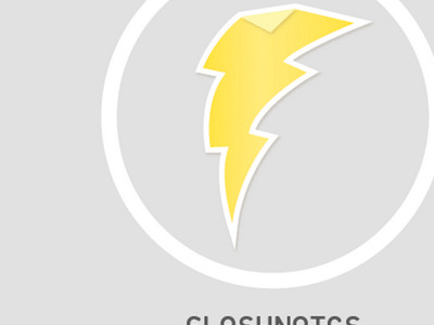 FlashNotes circle flash lightning logo note notes strike yellow