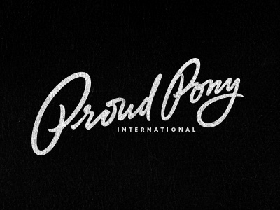 Proud Pony calligraphy custom handwriting lettering logo pen script typography writing