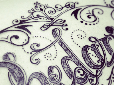 Rhedarious Sketch custom type dead words flourish hand lettering illustration inking ornamentation sketch typography