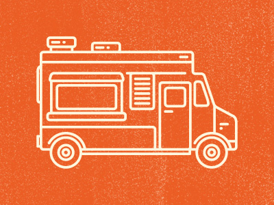 Food Truck Icon branding design food icon illustration interface truck