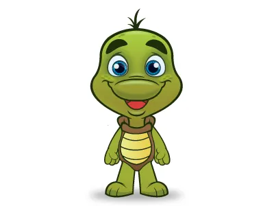 Turtle By AndyToonz andytoonz cartoon concept cute green idea turtle vector