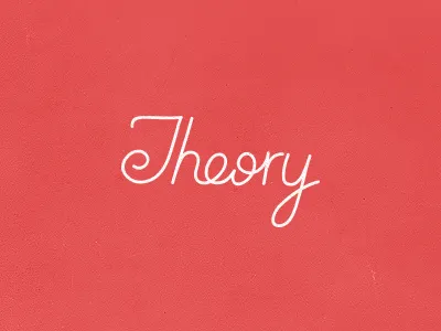 Theory custom elegant logo logotype script stylish theory typography