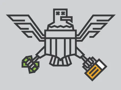 Lobbyists From Last Night logo american beer eagle lobbyists logo money