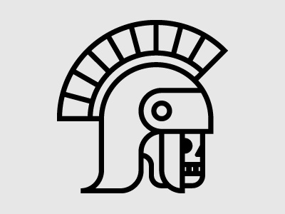 Skeleton Warrior design helmet illustration roman skeleton