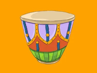 Drum illustration sketch