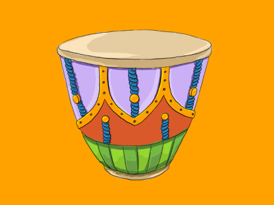 Drum illustration sketch