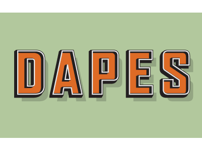 Dapes agency bold dapes retro shadow letters type