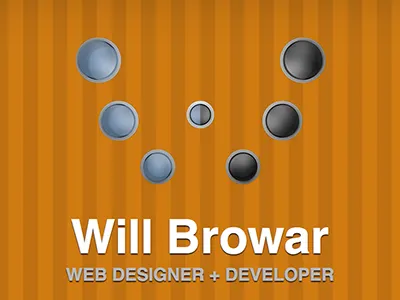 Brand Elements blue landing page logo orange personal website