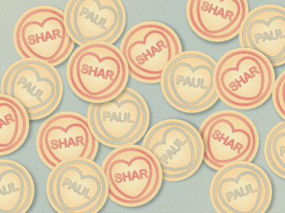 Paul & Shar Love Heart Candies illustration illustrator tutorial vector