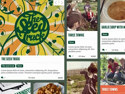 website visual using masonry blog responsive ui design website