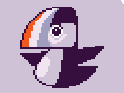 PuffinPunch Pixel Avatar avatar logo pixel art pixelated pixels puffin