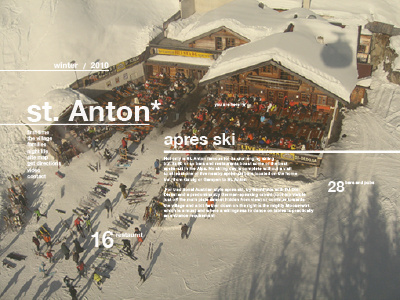 St. Anton Website typography web web design website