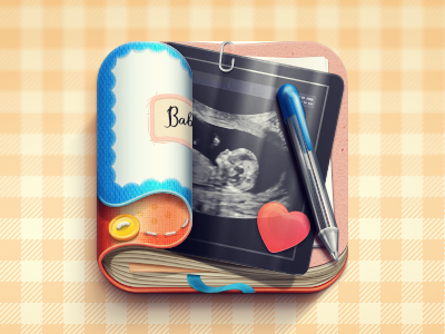 Baby Bump Journal baby bump icon ios journal pen pregnat woman