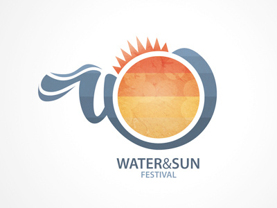 Water&Sun Festival design festival logo sun water