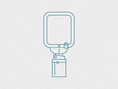 Portrait View hand icon illustration screen