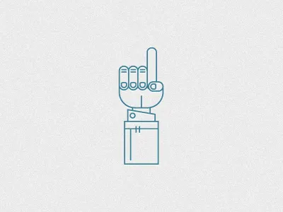 The Number One hand icon illustration