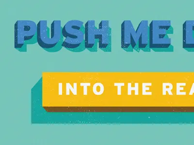 Push Me Deeper retro shadow type