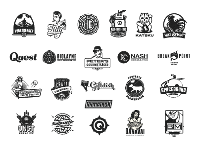 Black & White Logo Collection (GIF Slideshow) animals badge badges black white black and white compilation crest crests custom type custom typography emir ayouni growcase highway illustration illustrations logo logo compilation logo design logo designer logo type logos logotype lost type lost type co op michael spitz robot robots simon ålander type typography