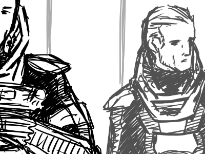 work in progress illustration sketch space suit