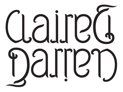 Claire&Darren Ambigram ambigram hand drawn lettering typography