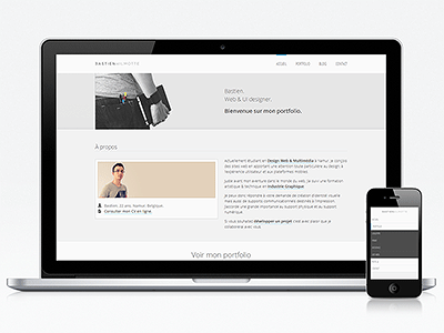 My portfolio is online! belgium branding css3 design freebie grey html5 media queries minimal portfolio psd responsive responsive design ui website white