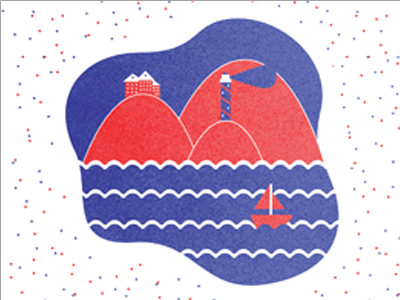 my future lighthouse home illustration pattern