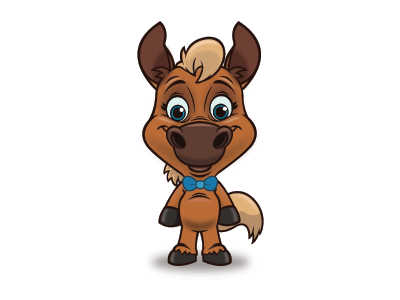 Horse By AndyToonz andytoonz art cartoon character design cute horse illustration illustrator vector