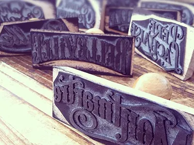 STAMP Bleu de Paname stamp type typography