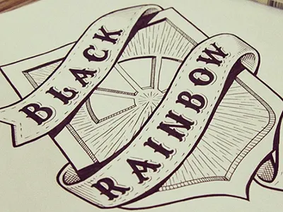 Black Rainbow type typography