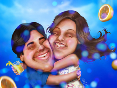 Valentine's Day Digital Painting couple digital illustration juice natsy painting photoshop valentines