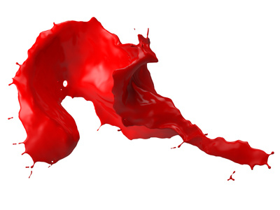 3D paint Splash liquid paint red splash water