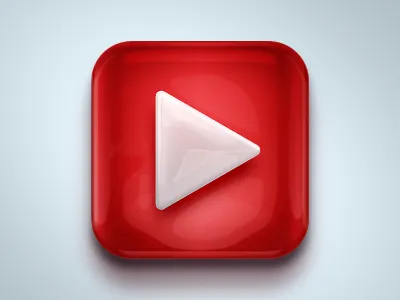 youtube iOS icon glossy icon ios photoshop play red youtube