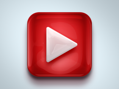 youtube iOS icon glossy icon ios photoshop play red youtube