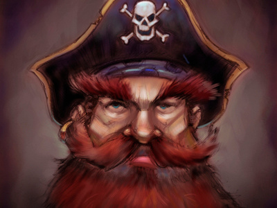 Painter Pirate character digital painter pirate sketch study