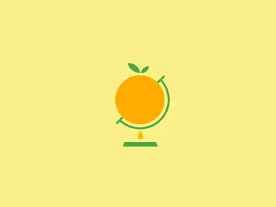 Fruit For Juice fruit geometric global globe identity juice logo logomark logos marque orange