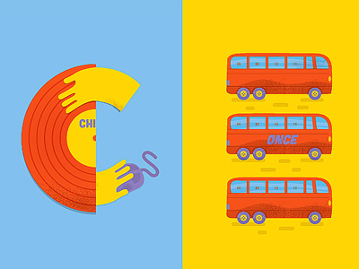 CE clean color block type vector