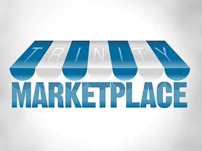 Trinity Marketplace awning church jesus logo marketplace portico trinity