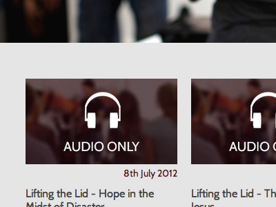 A New Podcast Page cabin headphones icon podcast web design