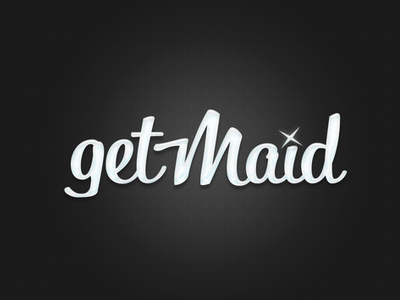 Get Maid Logo black branding bw clean colors logo white