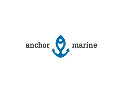 Anchor Marine Restaurant anchor anchors boat brand branding communication agency eye fish logo design logo designer marina pavel surovy restaurant symbol